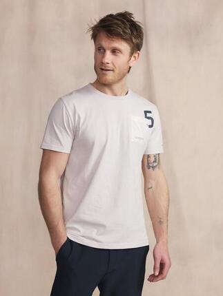 T-shirt homme PACIFIK 100% coton, col rond et poche poitrine Naturel