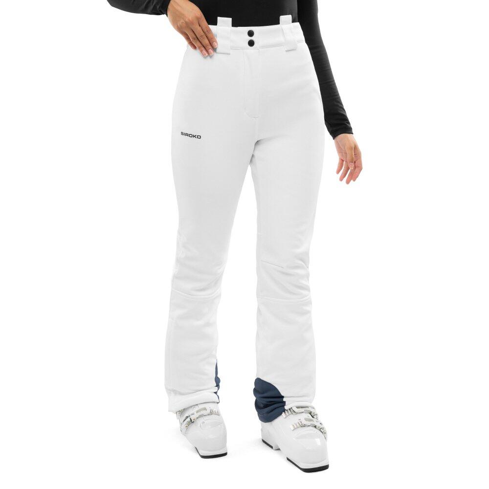 SIROKO Women 's retro ski pants Zeitlos-W White White