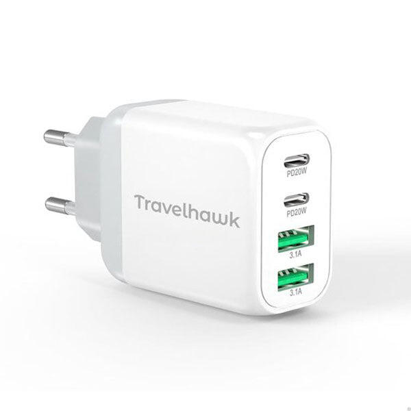 Încărcător USB-C – Încărcător rapid cu 4 porturi (2×USB-A și 2×USB-C)