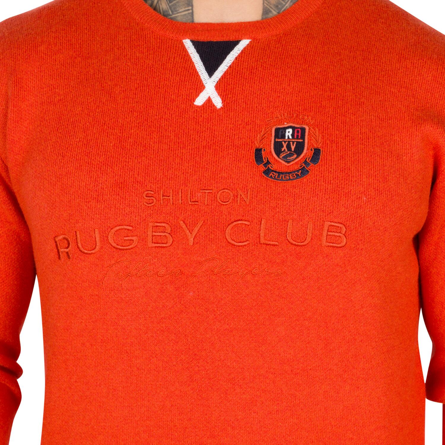 Pull rugby club col rond homme 3/4