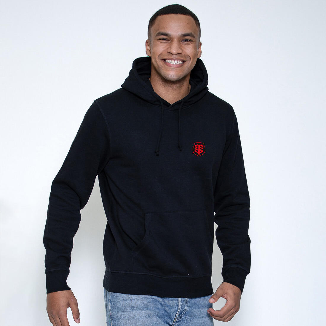 Felpa con cappuccio Stade Toulousain Uomo Cotone Biologico Noir 4/4