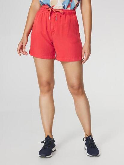 Bermuda femme MYRNOBER en lyocell, ceinture élastiquée, grenade