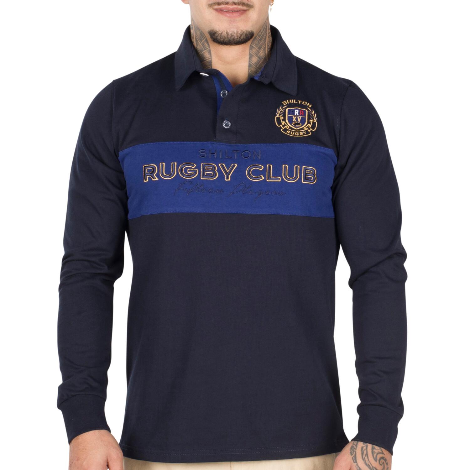 Shilton - Polo Fifteen Players Homme - Polo Manches Longues - Bleu - Decathlon