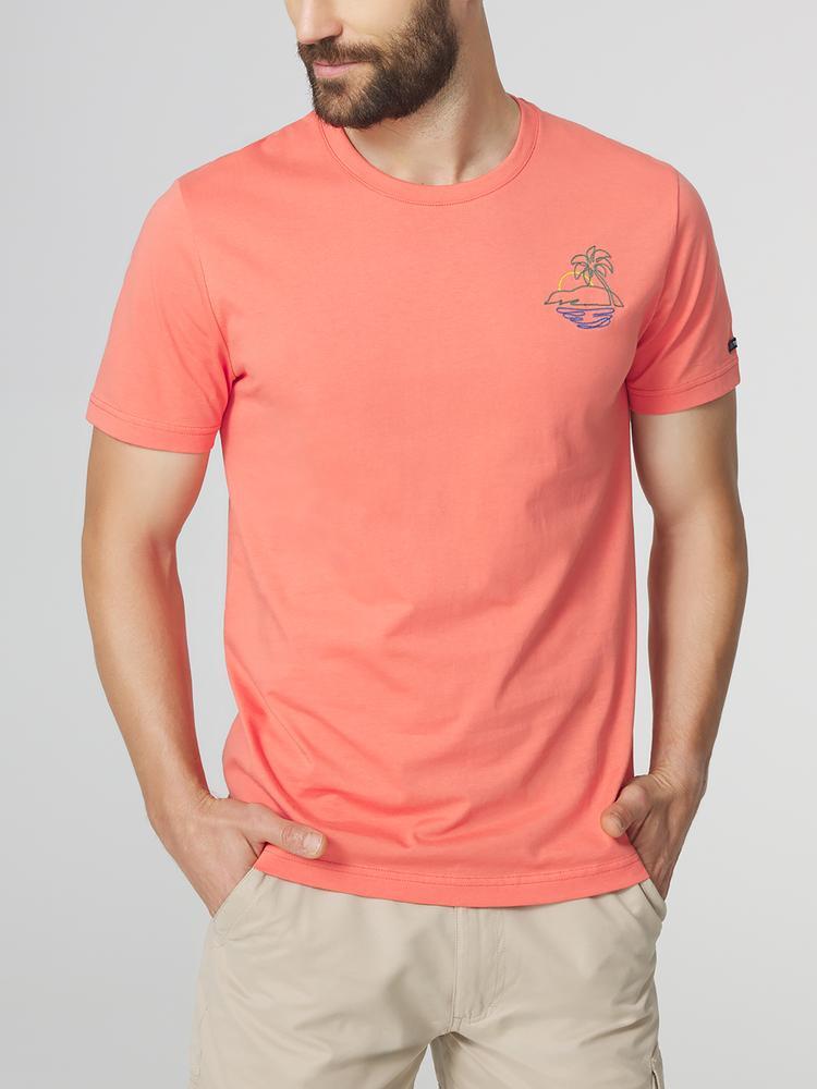 T-shirt manches courtes homme SOHANTEE Recif, col rond, 100% coton. 2/5