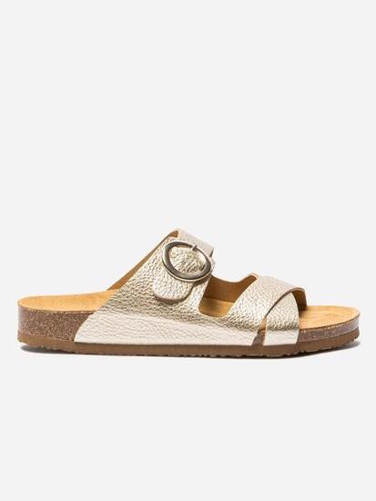 1973 Mules femme FALBALA Platine - Talon 20 mm, boucle