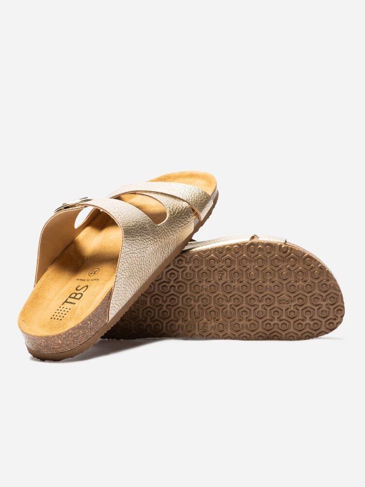 Mules Femme FALBALA Platine - Talon 20 mm, Fermeture Boucle 4/4