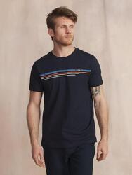 T-shirt manches courtes homme NINIOTEE Marine, col rond, coupe ajustée