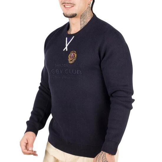 Pull rugby club col rond homme
