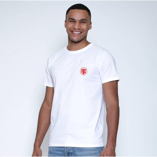 T-shirt Blanc Toulousain Coton Bio pour Homme