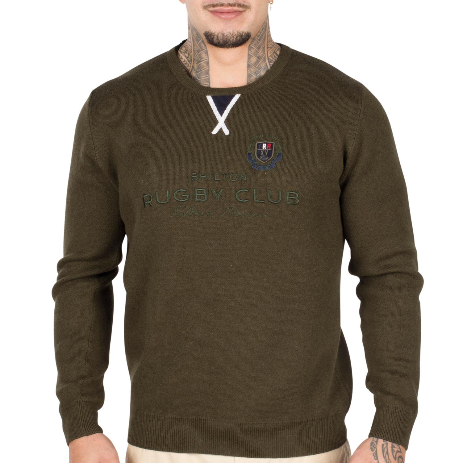 Shilton - Pull Rugby Club Col Rond Homme - Pull - Vert - Decathlon