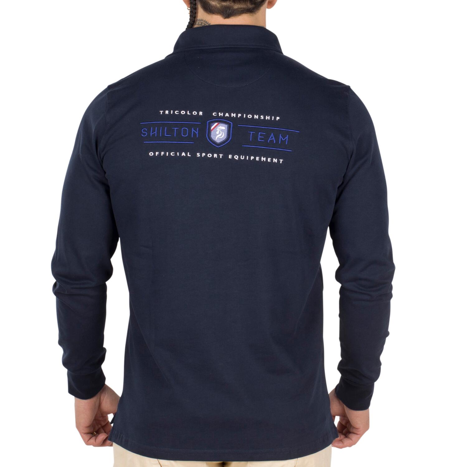 Shilton - Polo Championship Homme - Polo Manches Longues - Bleu - Decathlon