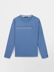 1973 JONSITEE T-shirt manches longues homme col rond Marine