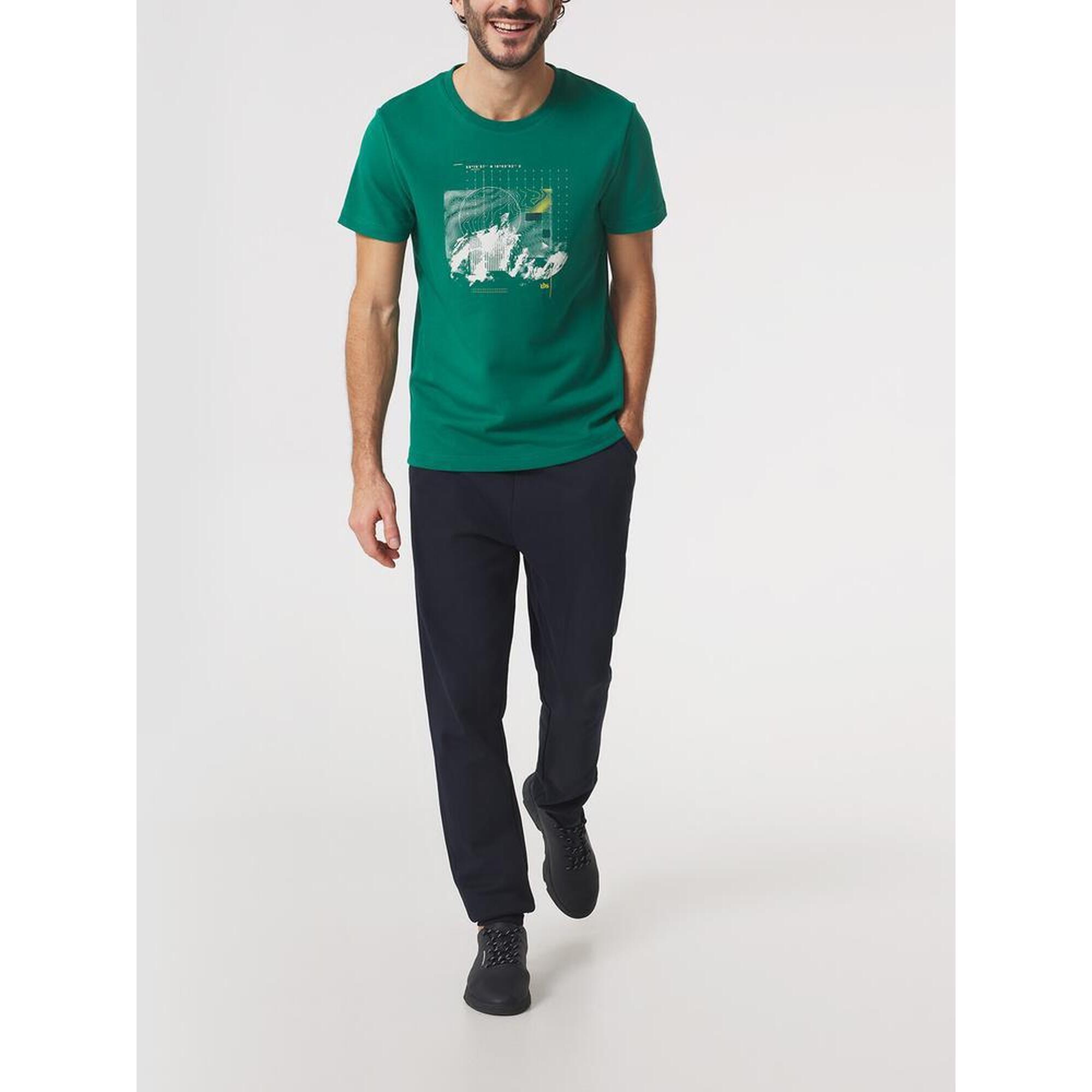 Tbs - T-shirt Manches Courtes Homme Luigitee Littoral, Col Rond Coupe Ajustée - T-shirt Manches Courtes - Vert - Decathlon