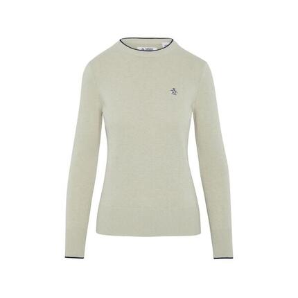 Original Penguin LS Solid Floral Sweater, Pull pour femme