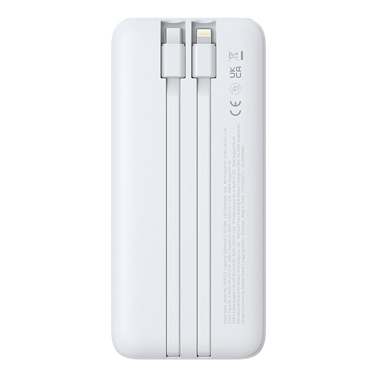 Powerbank Baseus 10000mAh 22,5W USB-C USB-A met Ingebouwde Kabels 6/7