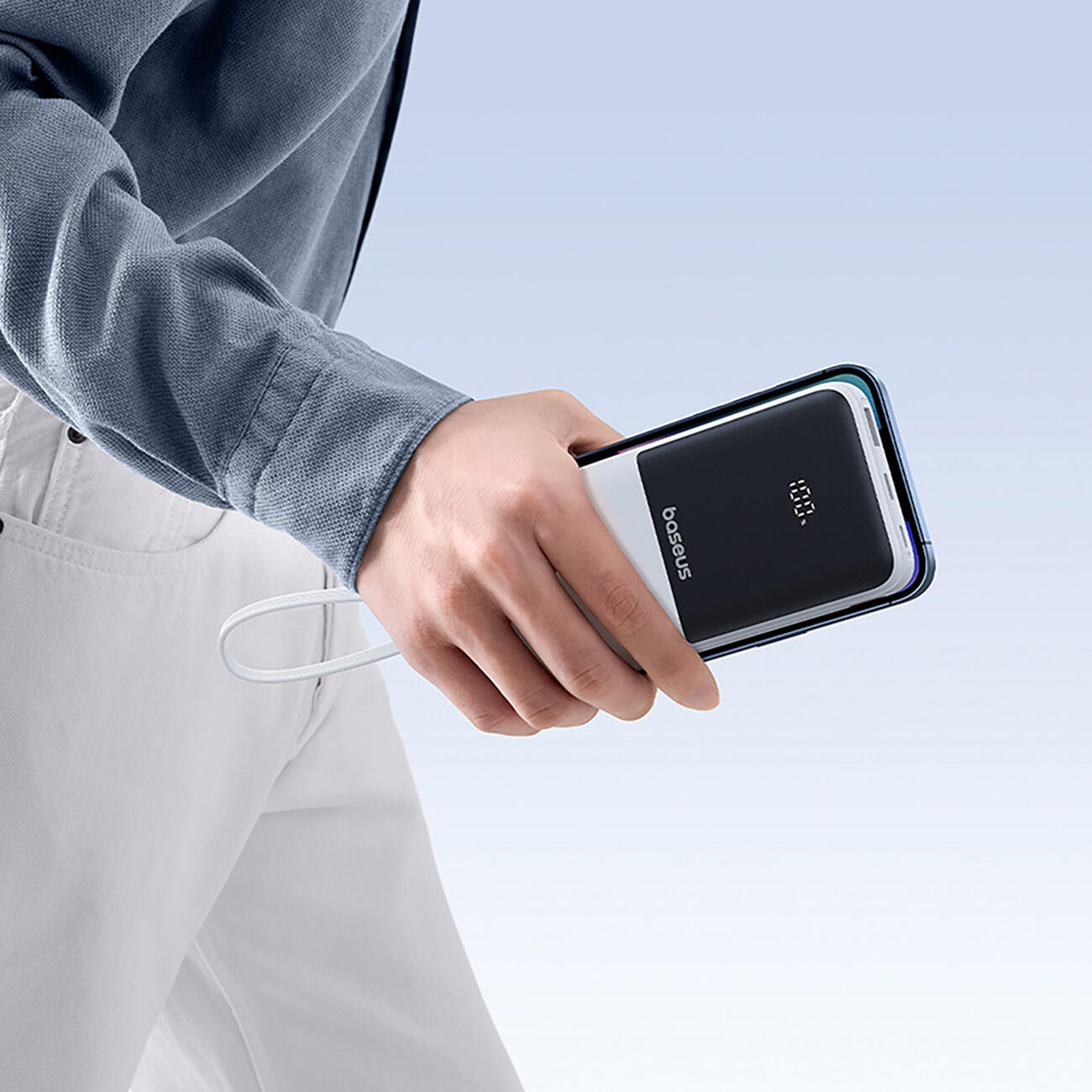 Powerbank Baseus 10000mAh 22,5W USB-C USB-A met Ingebouwde Kabels 5/7