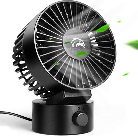 Mini USB‑Ventilator – Tischventilator – schwarz