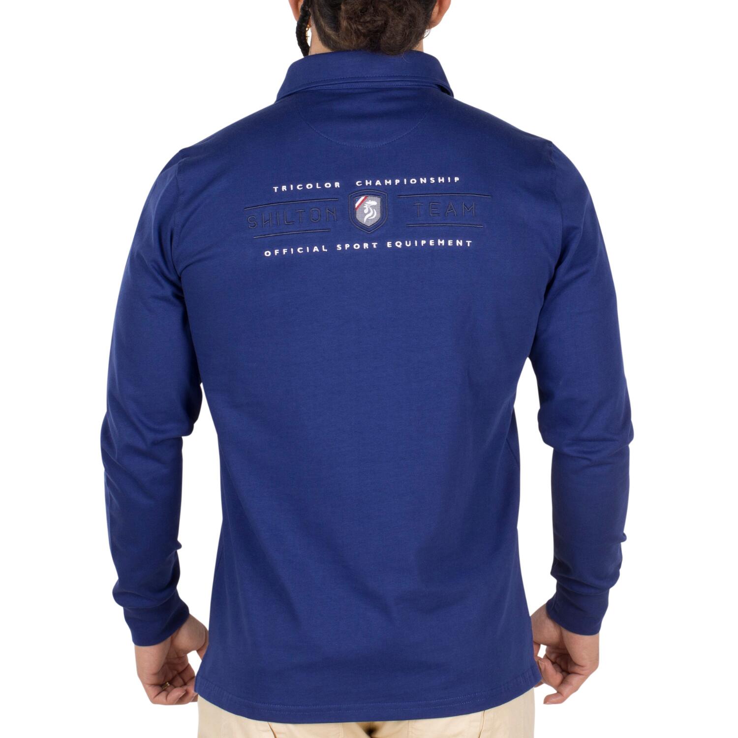 Shilton - Polo Championship Homme - Polo Manches Longues - Bleu - Decathlon