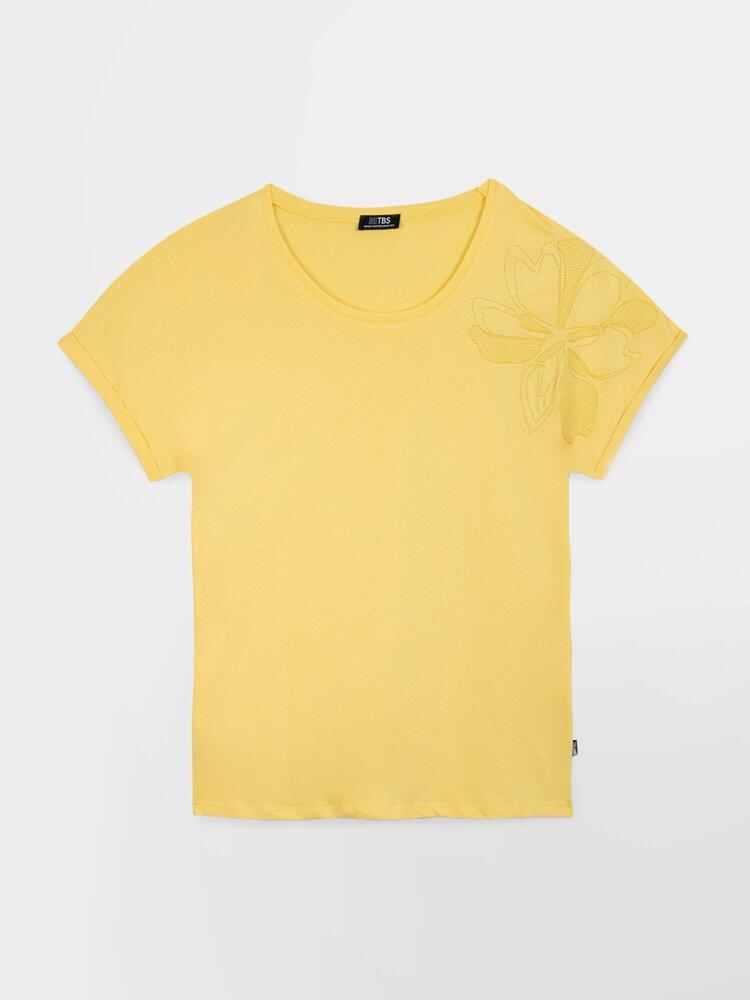T-shirt manches courtes femme ZELDATEE - Citron 5/5