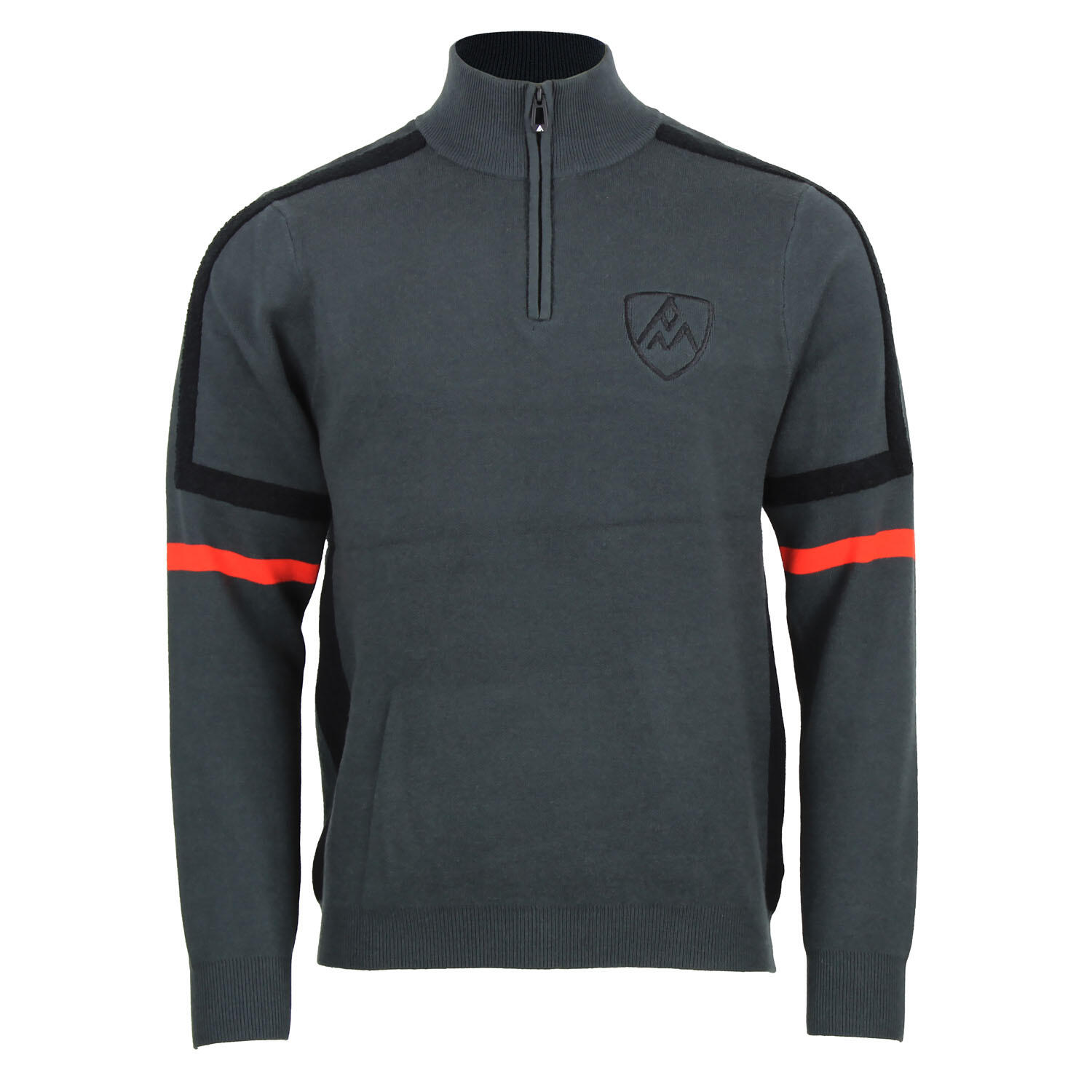Peak Mountain - Pull Col Roulé 1/2 Zip Peak Mountain Casta - Pull - Gris|marron - Decathlon