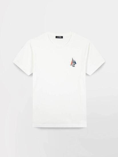 T-shirt manches courtes homme SELSOTEE Arctique - coupe ajustée, col rond