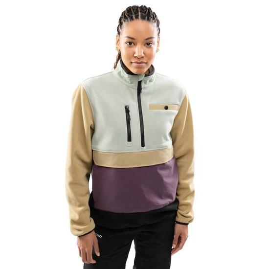 Pull polaire demi-zip femme Vinicunca-W Olive Green Vert