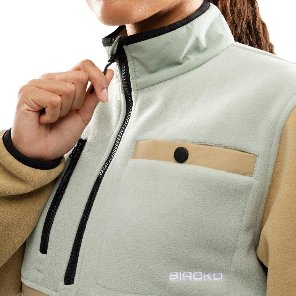 Pull polaire demi-zip femme Vinicunca-W Olive Green Vert 4/7