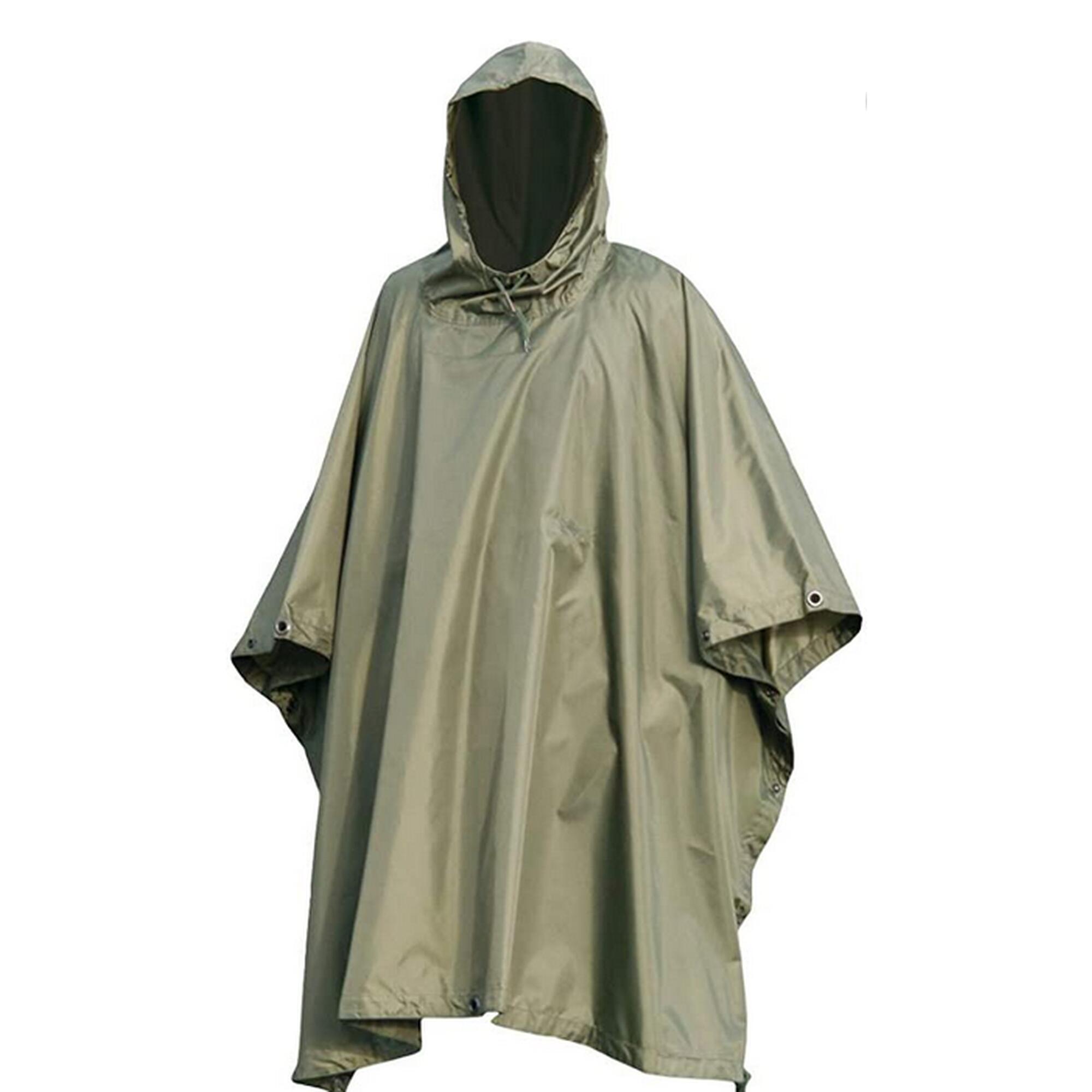 Mil-tec - Poncho Étanche À Capuche - Vert - Mil-tec - Poncho - Vert - Adulte - Decathlon