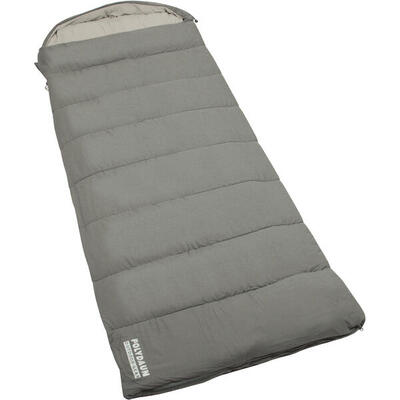 Polydaun albatros slaapzak met capuchon - antraciet/mist - 82x215 cm