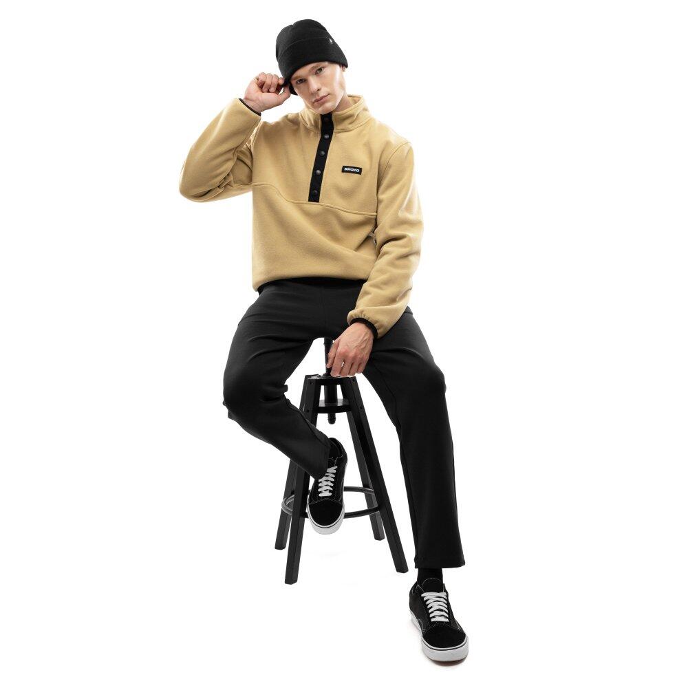 Camisola polar grossa com meio fecho para homem Desportos de inverno Yari Beige 3/8
