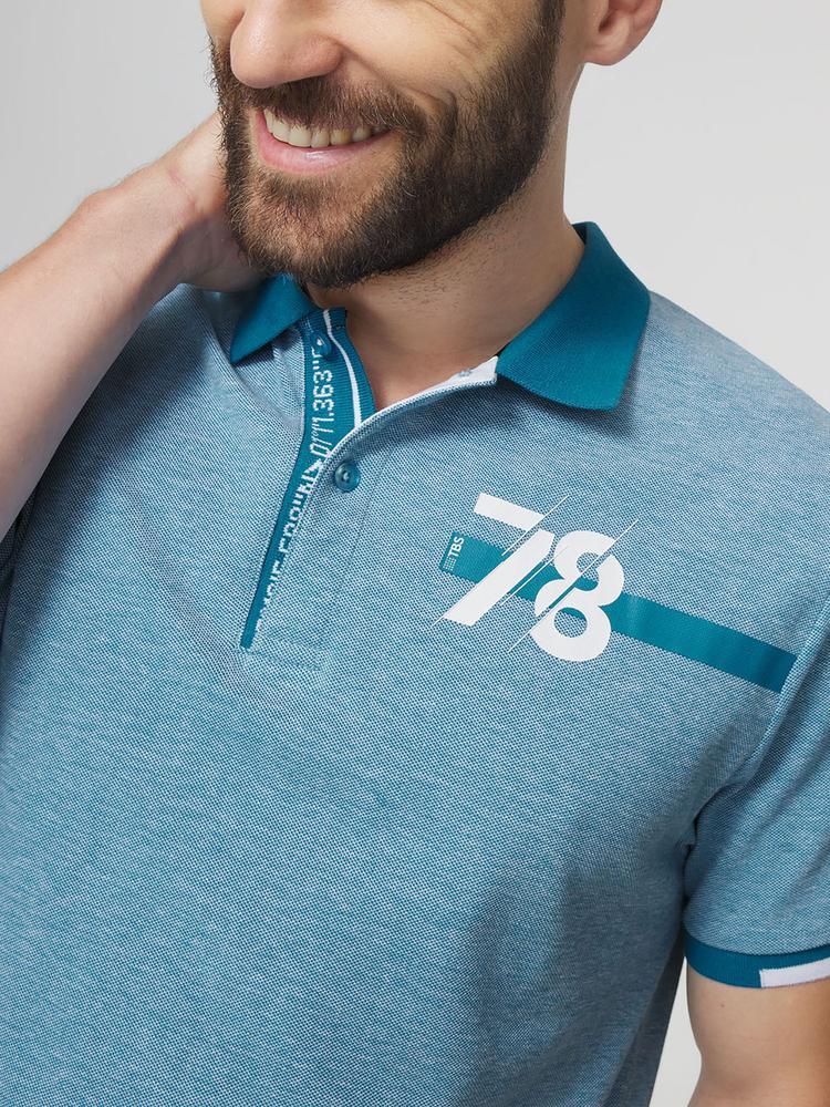 Polo manches courtes homme JERODPOL Atlantique - coupe ajustée, col polo 3/5