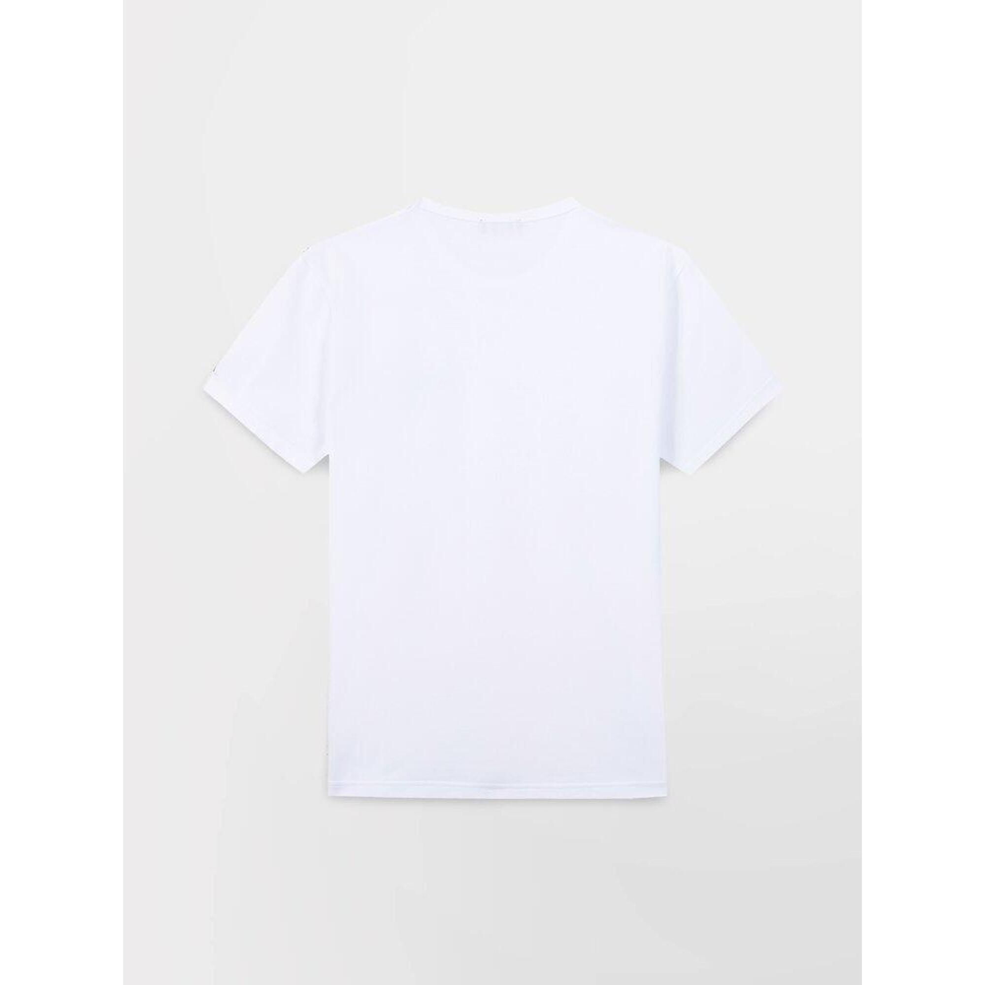 Polo à manches courtes. Coton piqué. Imprimé floral., bleu moyen | Ulla