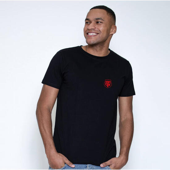 T-shirt Noir Toulousain Coton Bio pour Homme