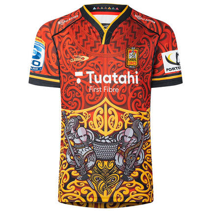 Maillot d'entrainement Chiefs Super Rugby 2026 Rouge et Jaune Homme