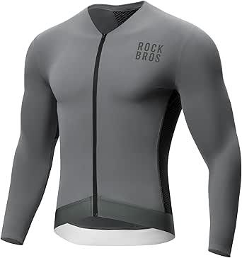 Bluza de ciclism RockBros, mânecă lungă, gri, mărimea S.
