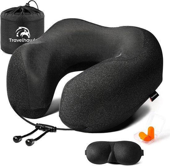 Nackenkissen – Memory Foam – Luxus – schwarz