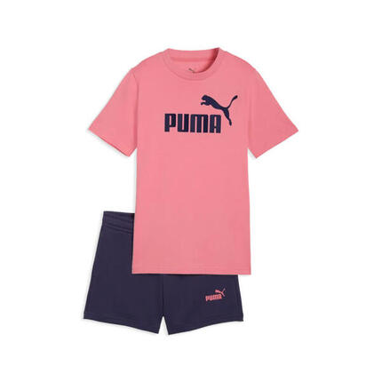 Ensemble PUMA fille - T-shirt et short rose, Logo No.1