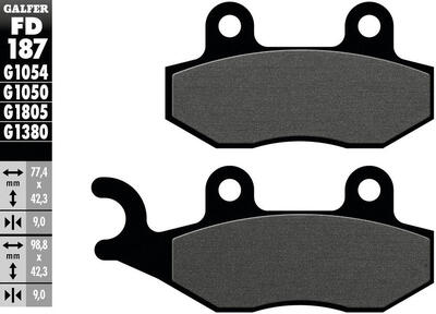 Galfer remblokken fd187 brake pad fd187 g1050 organic
