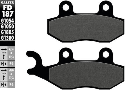Galfer remblokken fd187 brake pad fd187 g1050 organic