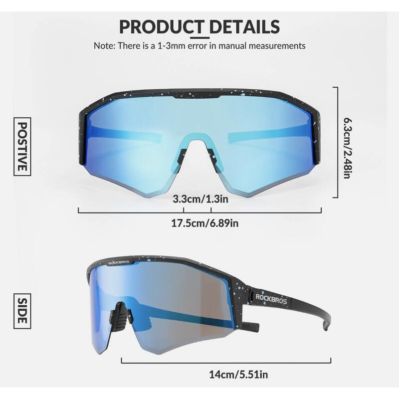 Ochelari ciclism polarizați ROCKBROS, cadru PC+TR+TAC, 31 g.