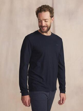 T-shirt manches longues homme PIERELON - coupe ajustée, col rond