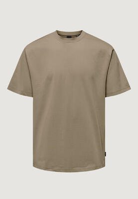 Crop top t-shirt onsfred life rlx ss tee noos heren bruin