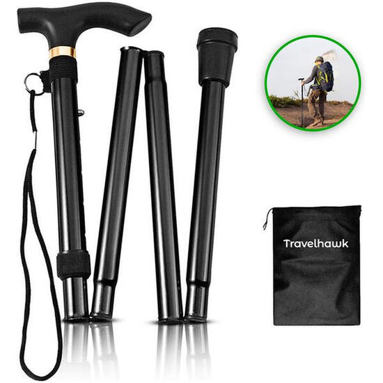 Bastone pieghevole – regolabile – nero