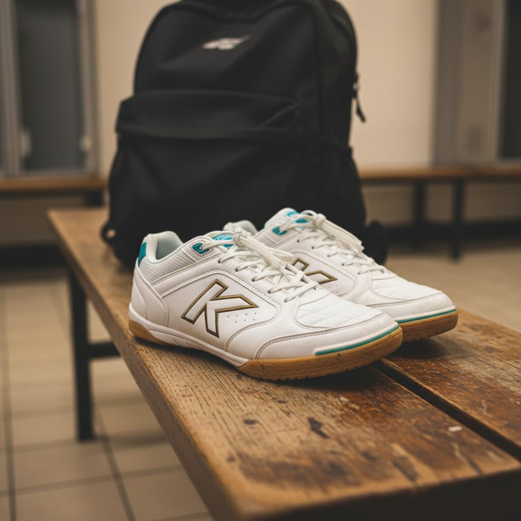 Kelme Zapatillas De Fútbol Sala Precision Blanco Dorado Aqua Unisex 7/7