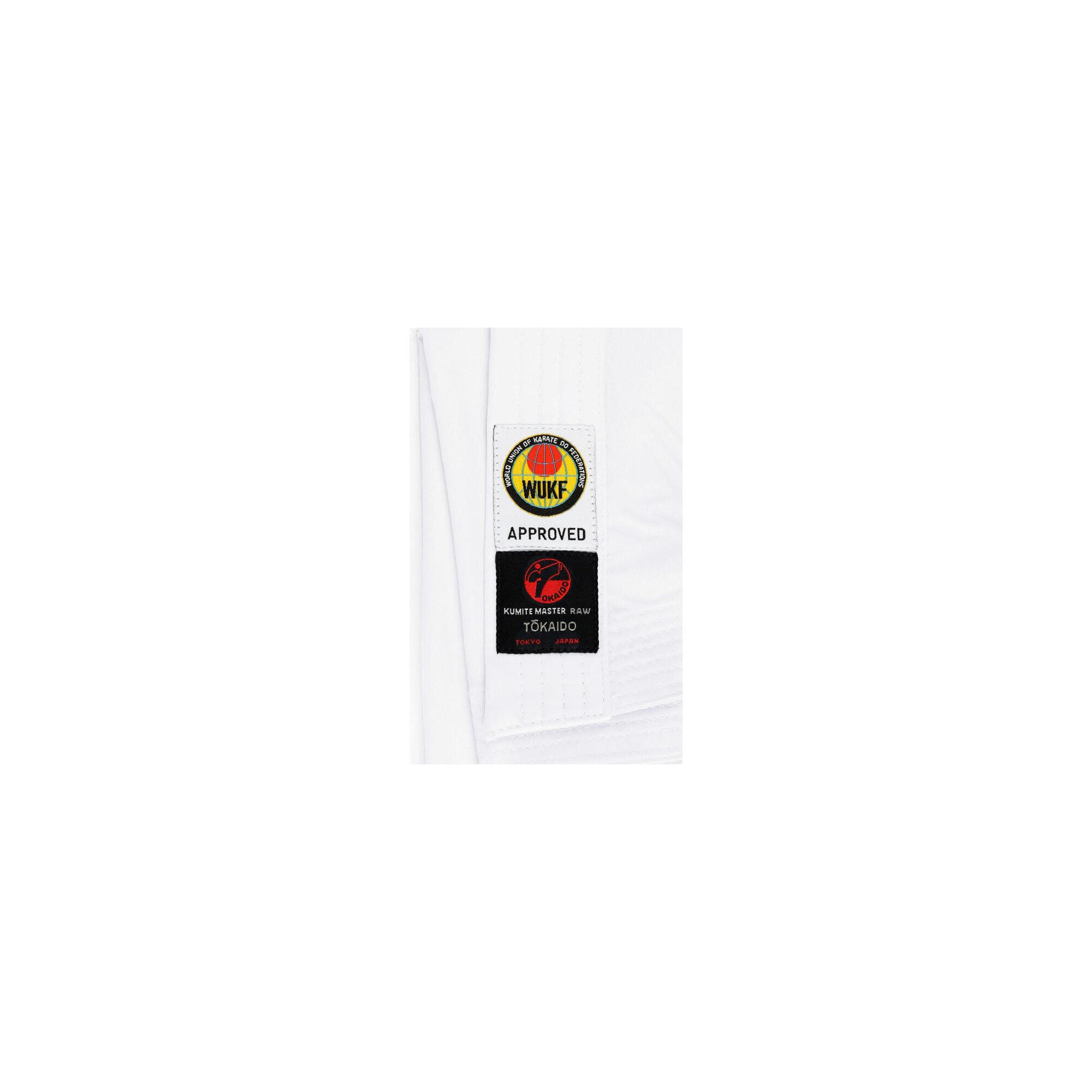 Kimono TOKAIDO Kumite Master Raw Alb aprobat WUKF