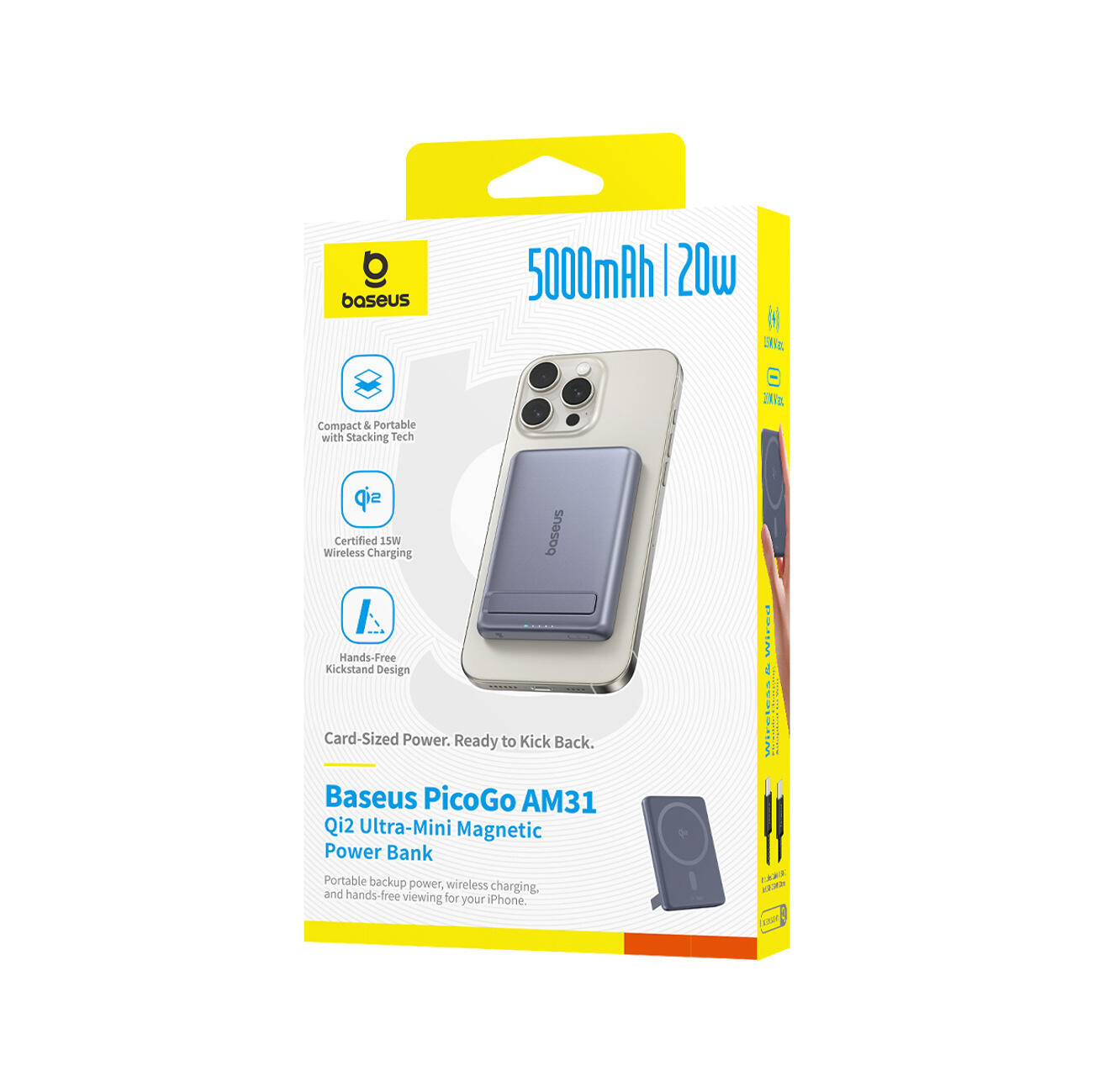Powerbank Baseus Induction Qi2 5000mAh MagSafe 20W 7/7