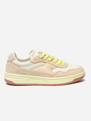 Tbs almeria dames sneakers wit/geel