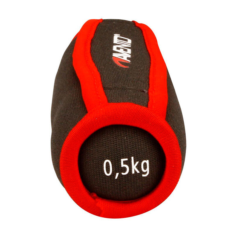 Avento Pesas de Neopreno 0,5 kg Gris/Rojo (Pack 2) 2/3