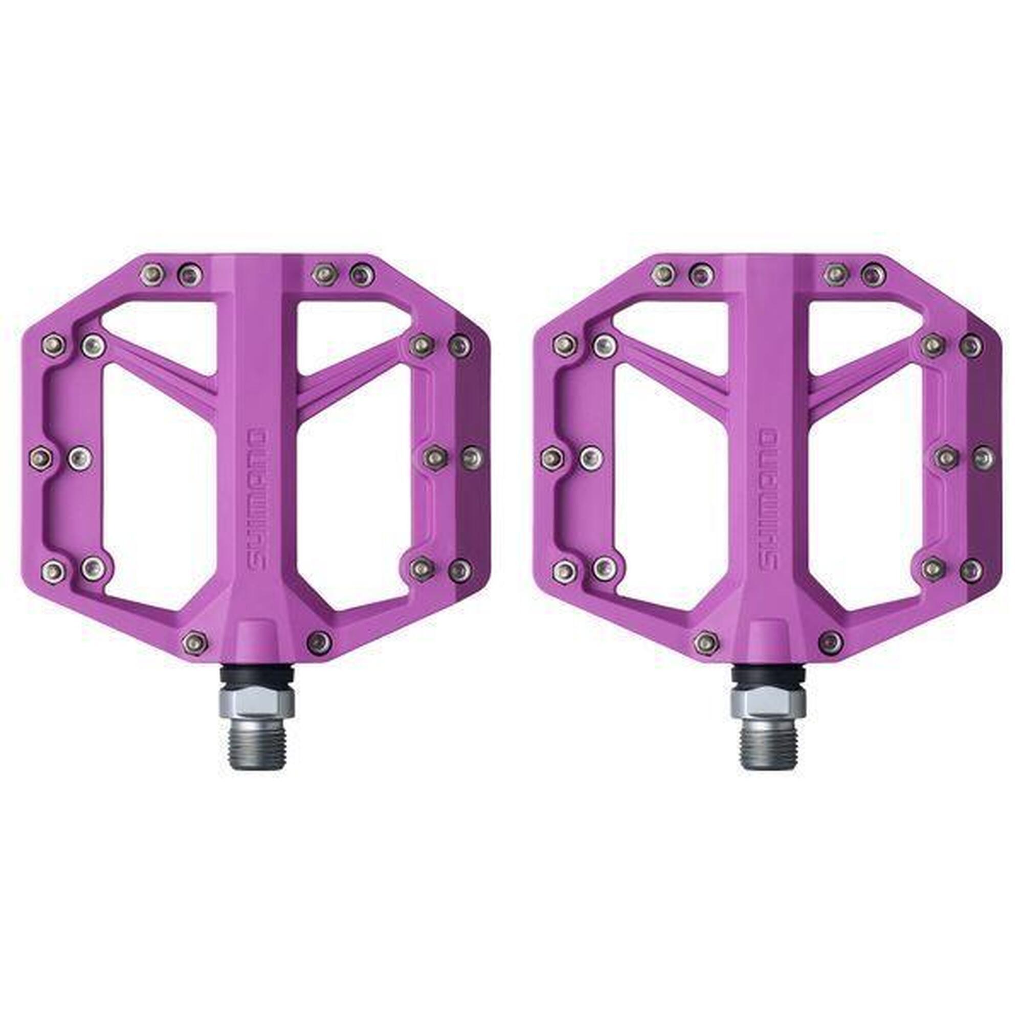 Shimano - Paire De Pédales Plates Shimano Pd-gr400 Violet - Pédale - Rose - No Size - Decathlon