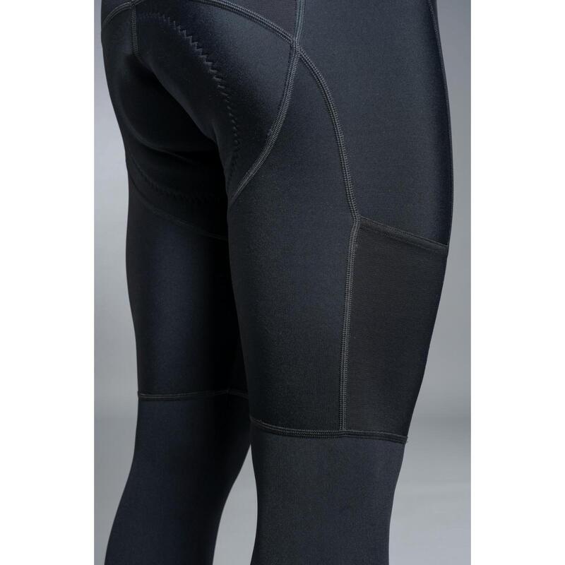 Long Cycling Bib Shorts Winter Insulating Water-Repellent Men - Tempest Gravel B